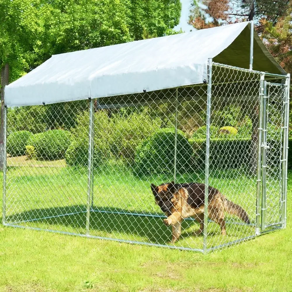 Security Chain Door - Nichoir extérieur robuste pour chien de